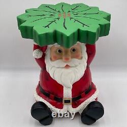 Lighted Santa Christmas Decor Side Table Holiday Gift Battery Operated 18