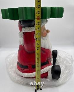 Lighted Santa Christmas Decor Side Table Holiday Gift Battery Operated 18