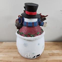 Lighted Snowman with Rotating Train 8 Classic Holiday Christmas Songs withBox 17