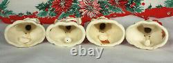 Lipper & Mann Christmas NOEL BELLS Poinsettia Hats Snowflakes 1950s Japan 1 SET