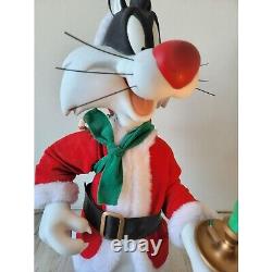 Looney Tunes Sylvester cat animated 1997 motionette Xmas Santa