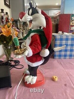 Looney Tunes Sylvester cat animated 1997 motionette Xmas Santa