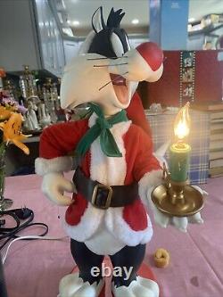 Looney Tunes Sylvester cat animated 1997 motionette Xmas Santa