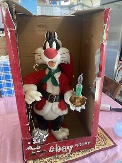 Looney Tunes Sylvester cat animated 1997 motionette Xmas Santa