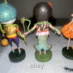 Lori Mitchell Lot of 9 Halloween Figures