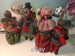 Lot 4 Family Christmas Dickens Victorian Carolers Valerie Parr Hill QVC #H216371