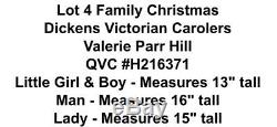 Lot 4 Family Christmas Dickens Victorian Carolers Valerie Parr Hill QVC #H216371
