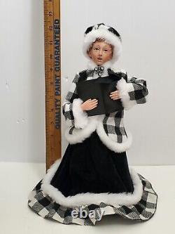 Lot Christmas Carolers Family Holiday Victorian Figurines Dad Mom Children Cloth