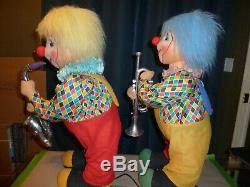 Lot Of 2 Puppi Style Animated Mechanical Clowns Christmas Store Window Display