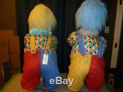 Lot Of 2 Puppi Style Animated Mechanical Clowns Christmas Store Window Display