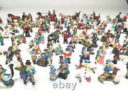 Lot of 111 Vintage Christmas Village Ceramic Figurines Accessories See Pictures