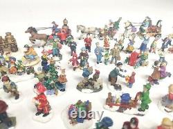 Lot of 111 Vintage Christmas Village Ceramic Figurines Accessories See Pictures