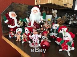 Lot of 13 Annalee Christmas themed dolls mint condition