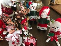 Lot of 13 Annalee Christmas themed dolls mint condition