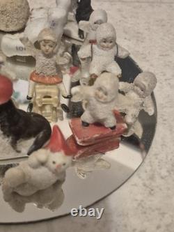 Lot of 15 Vintage Bisque Snow Babies Snowman Figurine German Porcelain Miniature