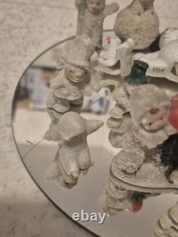 Lot of 15 Vintage Bisque Snow Babies Snowman Figurine German Porcelain Miniature