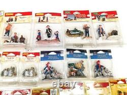 Lot of 38 Pieces Lemax Christmas Village Figurines and Accessories With Package