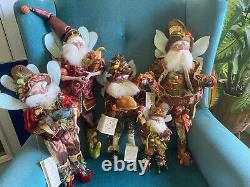 Lot of 5 Mark Roberts Fall Thanksgiving Fairies Limited Edition