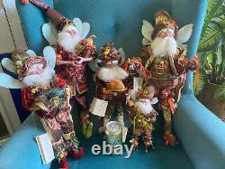 Lot of 5 Mark Roberts Fall Thanksgiving Fairies Limited Edition