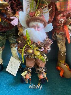 Lot of 5 Mark Roberts Fall Thanksgiving Fairies Limited Edition