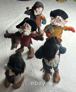Lot of 5 Vintage Simpich Elf Character Dolls AS IS See Description