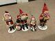 Lot Of 5 Vintage Santas And Snowmen Made In Japan Clay Figurines