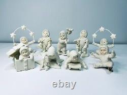 Lot of 9 Department 56 Snowbabies Christmas Porcelain Figurines Ornaments