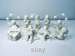 Lot of 9 Department 56 Snowbabies Christmas Porcelain Figurines Ornaments