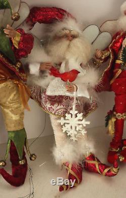 Lot of Five Mark Roberts Christmas Fairy Elves 16-24 Inches