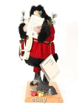 Lynn Haney A Tail Wagging Christmas Santa Figure With Dog 2001