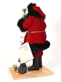 Lynn Haney A Tail Wagging Christmas Santa Figure With Dog 2001