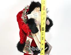 Lynn Haney A Tail Wagging Christmas Santa Figure With Dog 2001