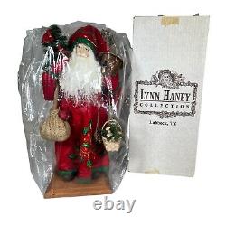 Lynn Haney Collection Christmas Holly Village Santa Figures 1994 Unique Handmade