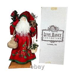 Lynn Haney Collection Christmas Holly Village Santa Figures 1994 Unique Handmade