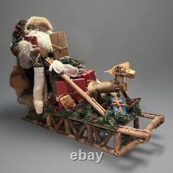 Lynn Haney Klondike Express 1999 Style #1779- Santa With Wood Sleigh Of Gifts