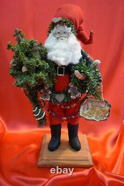 Lynn Haney Santa Claus tree Christmas Mr. Gingerbread 1996 artist figure signed