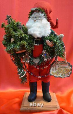 Lynn Haney Santa Claus tree Christmas Mr. Gingerbread 1996 artist figure signed