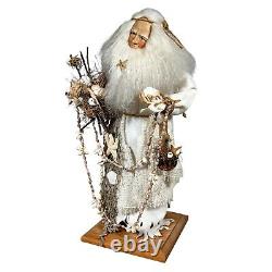 Lynn Haney Sea Shell Collector Winter Christmas Santa Figurine Folk Art 1990