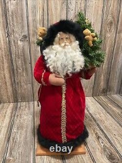 Lynn Haney Signed Vtg 96 Santa Figurine Christmas Style 189 Rare Teddy Bears