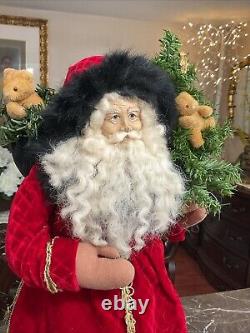 Lynn Haney Signed Vtg 96 Santa Figurine Christmas Style 189 Rare Teddy Bears