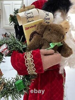 Lynn Haney Signed Vtg 96 Santa Figurine Christmas Style 189 Rare Teddy Bears