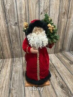 Lynn Haney Signed Vtg 96 Santa Figurine Christmas Style 189 Rare Teddy Bears