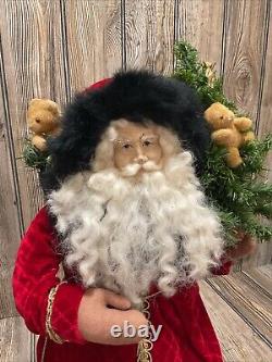 Lynn Haney Signed Vtg 96 Santa Figurine Christmas Style 189 Rare Teddy Bears