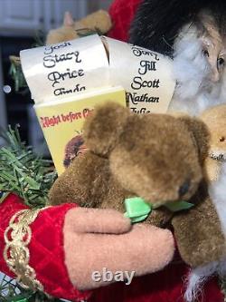 Lynn Haney Signed Vtg 96 Santa Figurine Christmas Style 189 Rare Teddy Bears