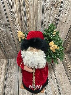 Lynn Haney Signed Vtg 96 Santa Figurine Christmas Style 189 Rare Teddy Bears