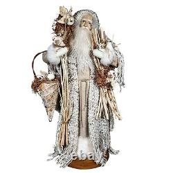 Lynn Haney Winter Woods Christmas Santa Figurine 1994 Unique Handmade Folk Art