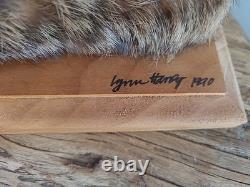 Lynn Haney Woodland Santa 1990 Handmade U. S. A. Real Fur Red Brown