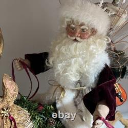 Lynn West Designs Santa Fairy Riding Rocking Horse Reindeer Rare 5/30 COA 1994