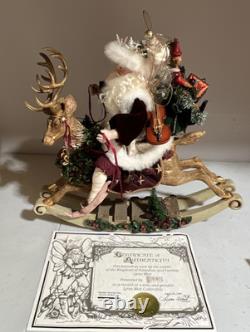 Lynn West Designs Santa Fairy Riding Rocking Horse Reindeer Rare 5/30 COA 1994