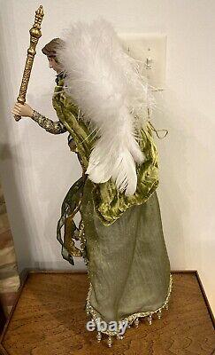 MARK ROBERTS ANGEL 25 Large Figurine Doll On Spectacular Jeweled Display Stand